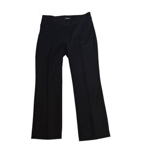 J. McLaughlin Womens Elastic Waist Straight Leg Cropped Pants Black Medium